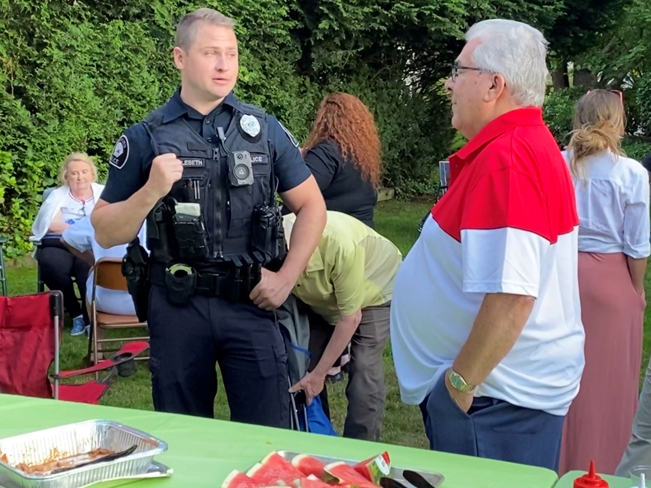 Mukilteo Police Officer and resident at National Night Out
