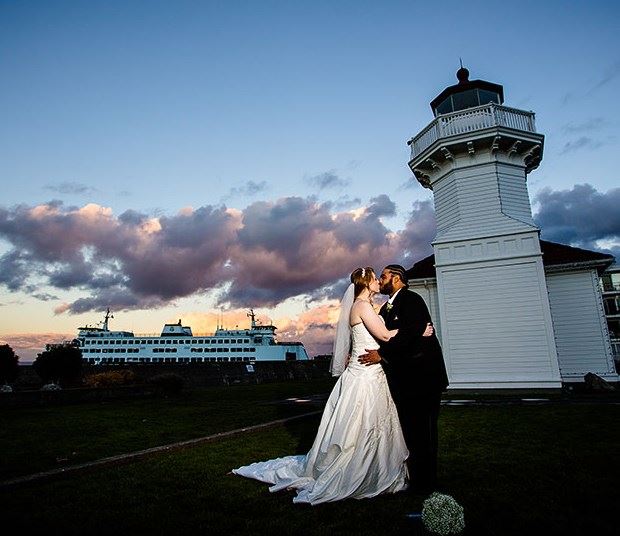 Wedding Kiss at Lighthouse Park